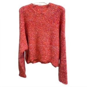 Free People Star Dust Mock Neck Fuzzy Cozy Monochromatic Pullover Sweater Small